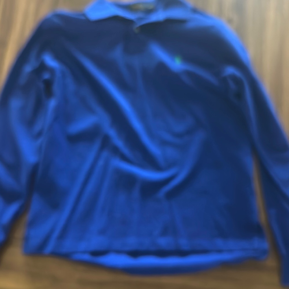 Blue Long Sleeve Polo Shirt
